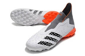 Botas de fútbol de caña alta Predator Freak+ FG en gris, blanco y naranja