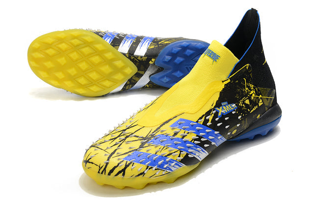 Chuteira Society Predator Freak + FG Xmen/Black/Yellow/Blue - Cano Alto