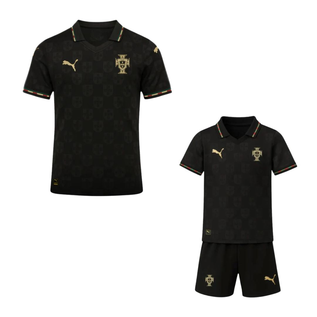 Portugal Fan Jersey and Kit Kids Black Panther 2025/26 - Kit 2 Fan Jersey
