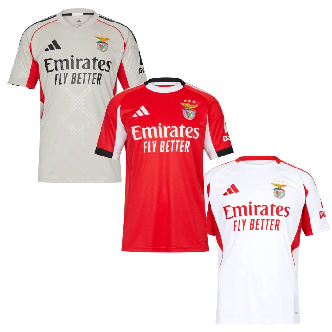 Benfica Fan Jersey Home, Away and Third 2025/26 - Kit 3 Fan Jersey