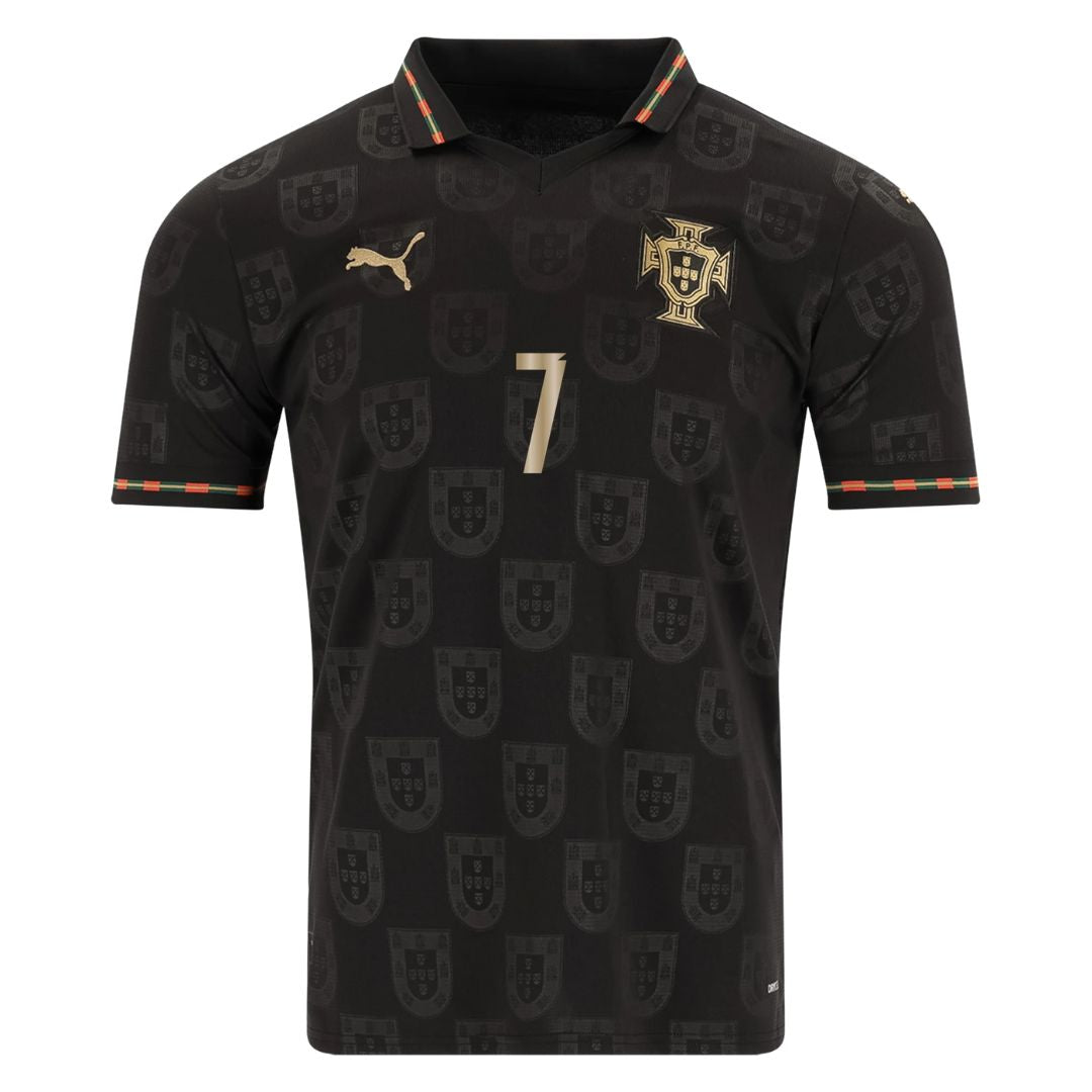 Portugal Fan Jersey Black Panther 2025/26 #7 Ronaldo