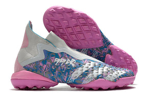 Predator Freak + FG White/Blue/Pink High Top Soccer Cleats