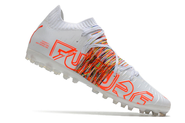 Botas de fútbol Society Future Z FG blancas/naranjas - bajas