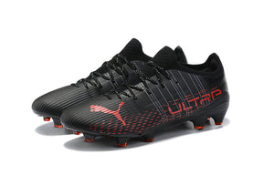 Botas de fútbol de campo Ultra FG negras y rojas