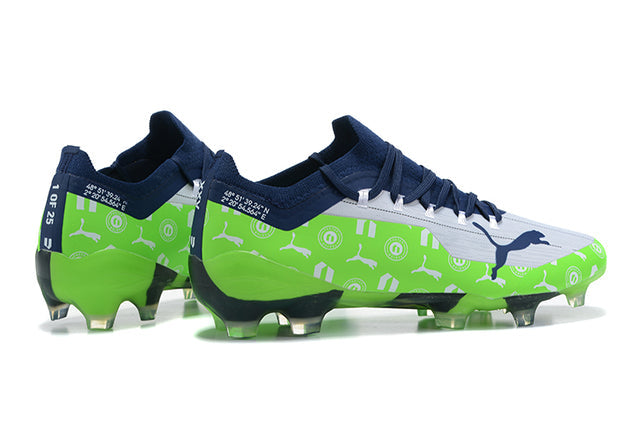 Ultra FG White/Green Field Football Boots