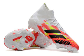 Botas de fútbol de caña alta Predator Mutator .1 FG en blanco y rojo