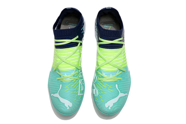 Society Future Z TF Blue/Yellow/Green Football Boot - Low