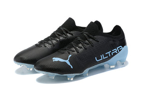 Botas de fútbol de campo Ultra FG negras y azules