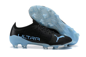 Botas de fútbol de campo Ultra FG negras y azules