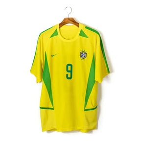 Brazil Home Retro 2002 World Cup Ronaldo Ronaldinho Rivaldo