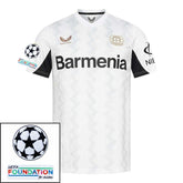 Bayer 04 Leverkusen Away Fan Jersey 2024/25 Patches UCL UEFA Foundation (Official Printing)
