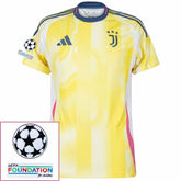 Juventus Away 2024/25 Patches UCL UEFA Foundation (Official Printing)