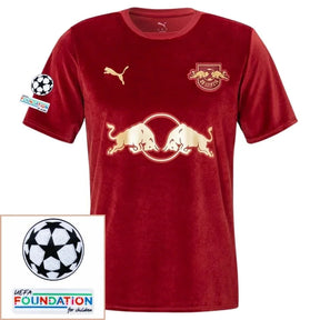 RB Leipzig Fan Jersey 	Christmas Special Edition 2024/25 Patches UCL UEFA Foundation (Official Printing)