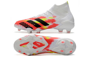 Botas de fútbol de caña alta Predator Mutator .1 FG en blanco y rojo