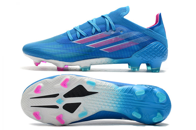 Botas de fútbol Campo X SpeedFlow FG azul/rosa