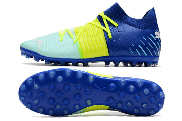 Society Future Z FG Football Boot Blue/Yellow/Green - Low