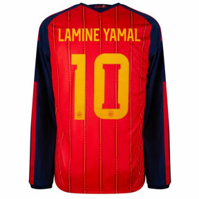 Spain Home Lamine Yamal 10 Fan Long Sleeve Shirt 2026-2027