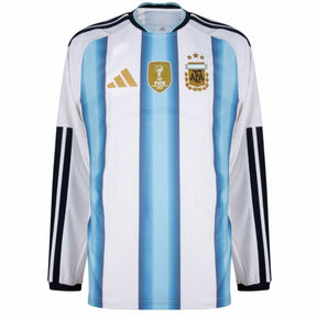 Argentina Home Fan Jersey Long Sleeve Shirt 2026 World Cup