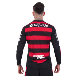 Flamengo Home Fan Jersey Long Sleeve 2025/26 Patch and Sponsorships Official Printing