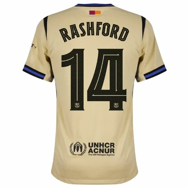 Barcelona Away Rashford 14 Fan Jersey 2025/26 Official Printing (La Liga)