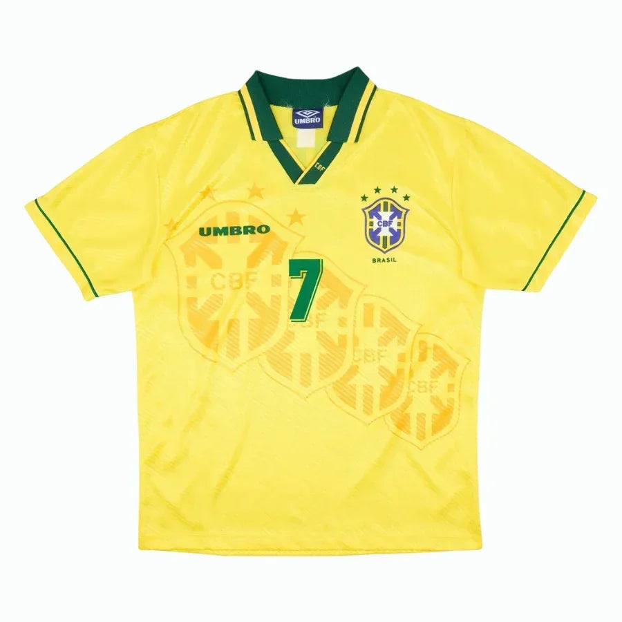 Brazil Home Bebeto 7 Retro Jersey 1994