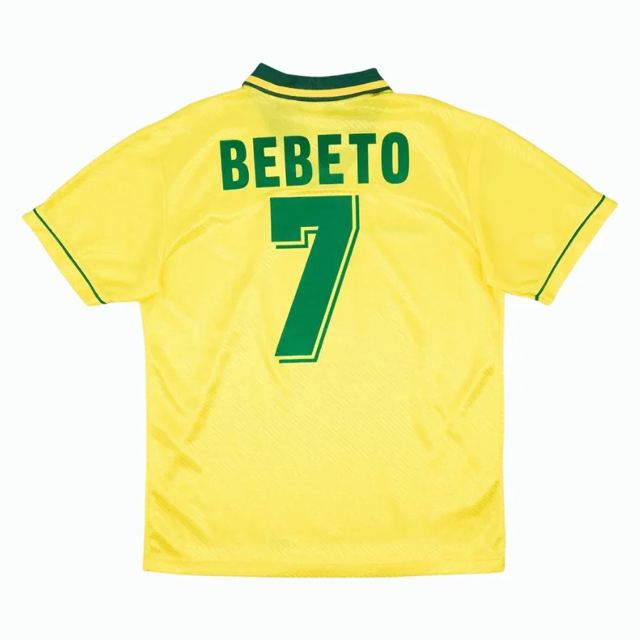 Brazil Home Bebeto 7 Retro Jersey 1994