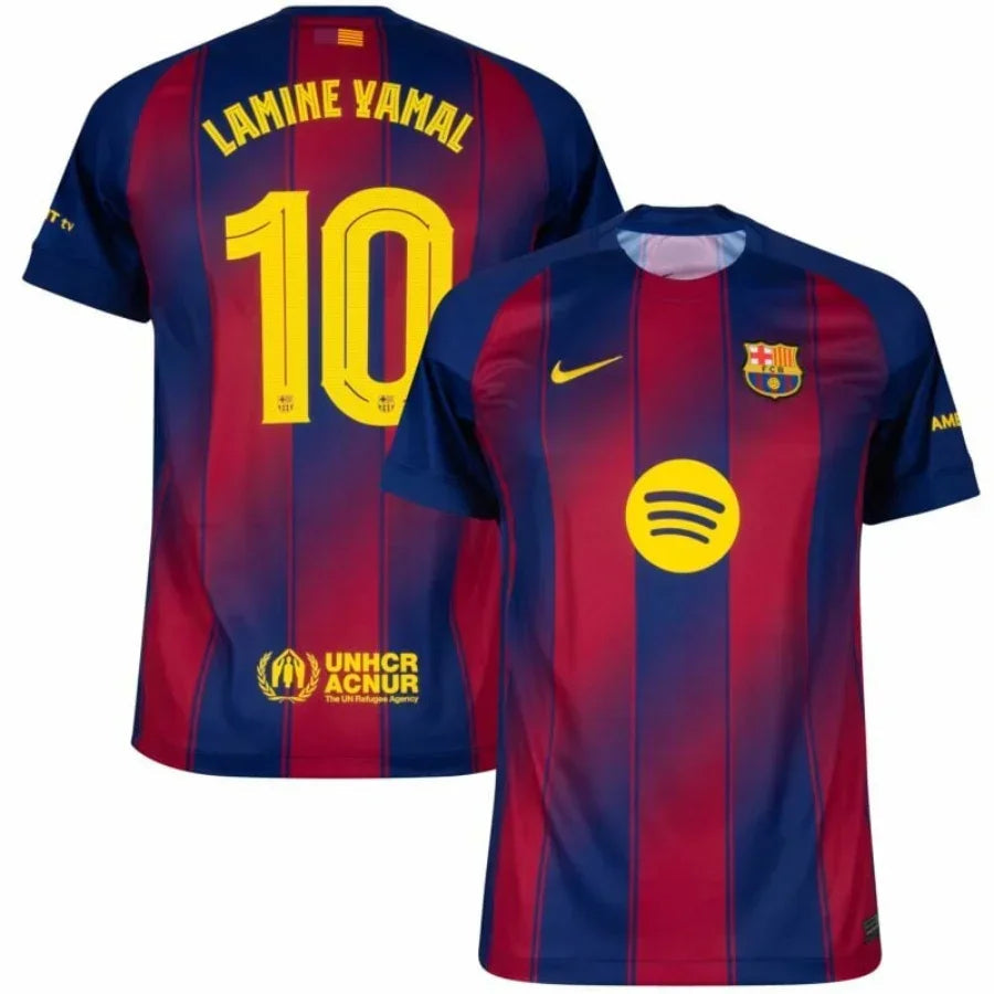 Barcelona Lamine Yamal 10 Home Fan Jersey 2025/26 - La Liga Patch