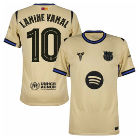 Barcelona Away Lamine Yamal 10 Fan Jersey 2025/26 Official Printing (Champions League)