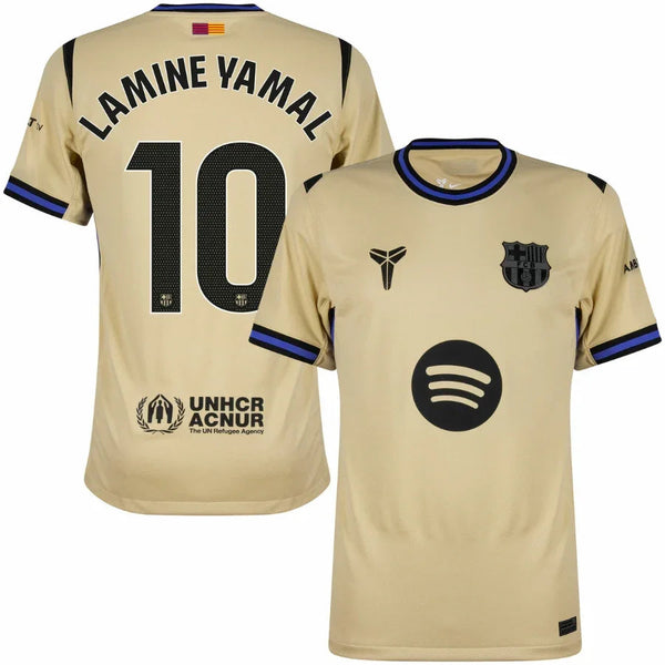 Barcelona Away Lamine Yamal 10 Fan Jersey 2025/26 Official Printing (La Liga)