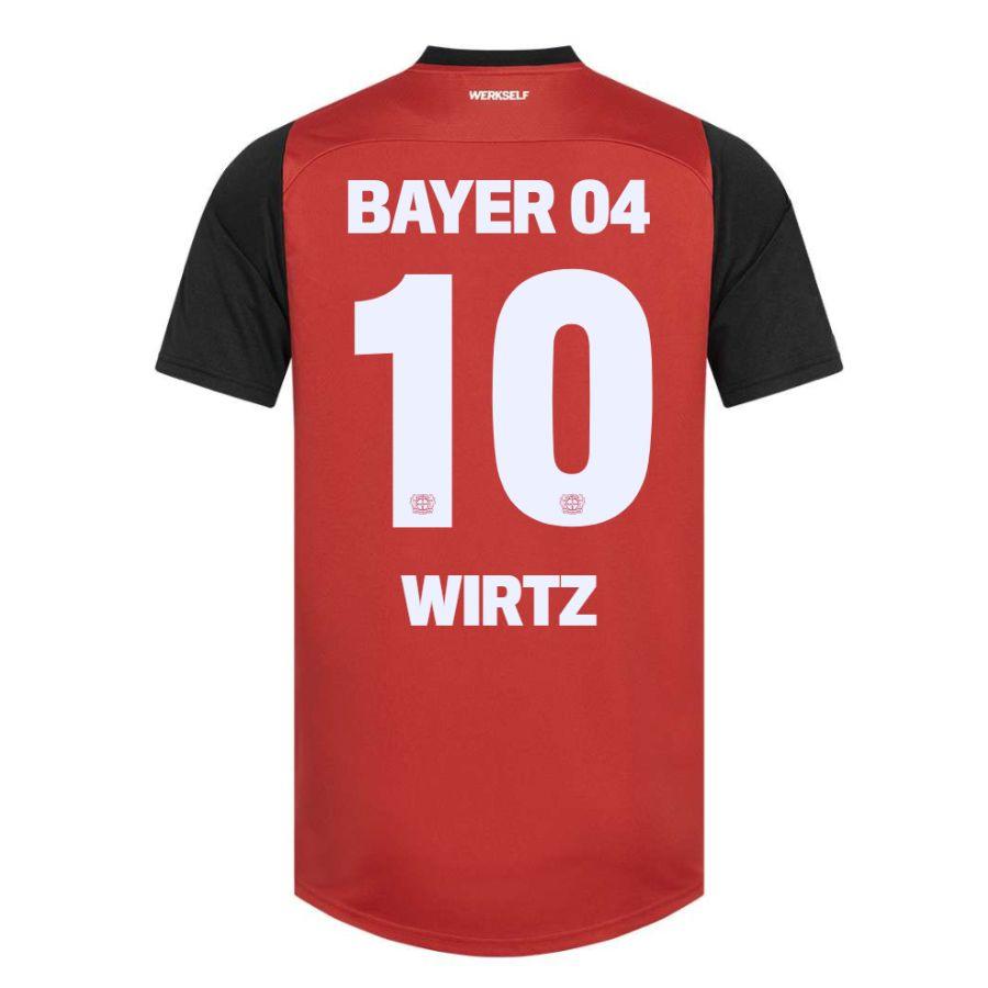 Bayer 04 Leverkusen Wirtz 10 Home Fan Jersey 2024/25 Patches UCL UEFA Foundation (Official Printing)
