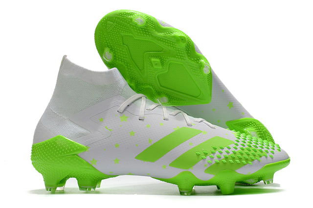 Botas de fútbol de caña alta Predator Mutator .1 FG en blanco y verde