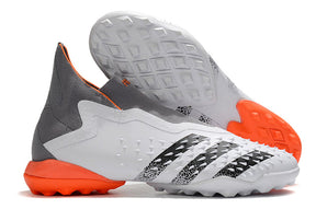 Botas de fútbol de caña alta Predator Freak+ FG en gris, blanco y naranja