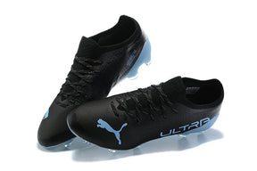 Botas de fútbol de campo Ultra FG negras y azules